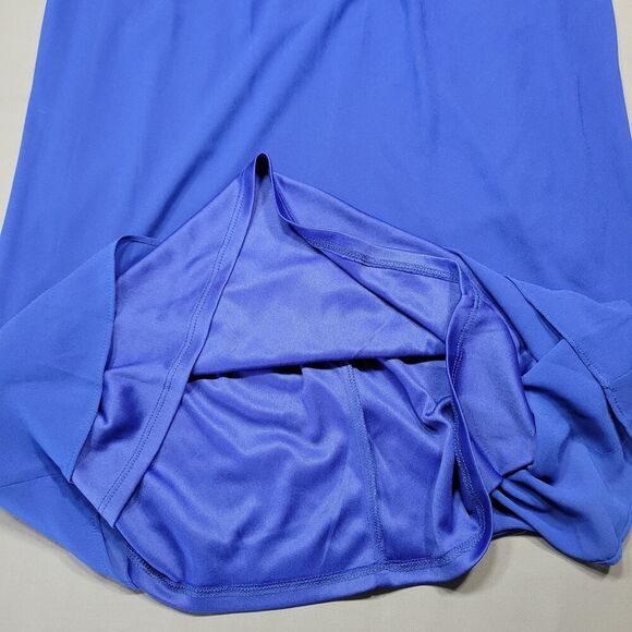 IN Blue Cobalt Mini Dress NEW $59 Sleeveless Sundress Pleated Scoop Women Size M - Picture 8 of 10